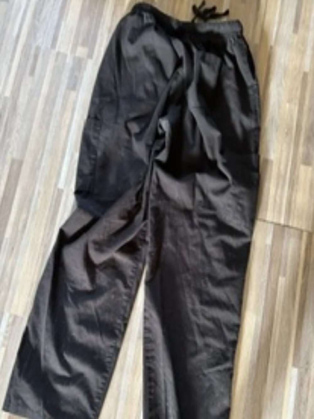 size large womens work wear scrub pants black stretch top - Picture 3 of 4